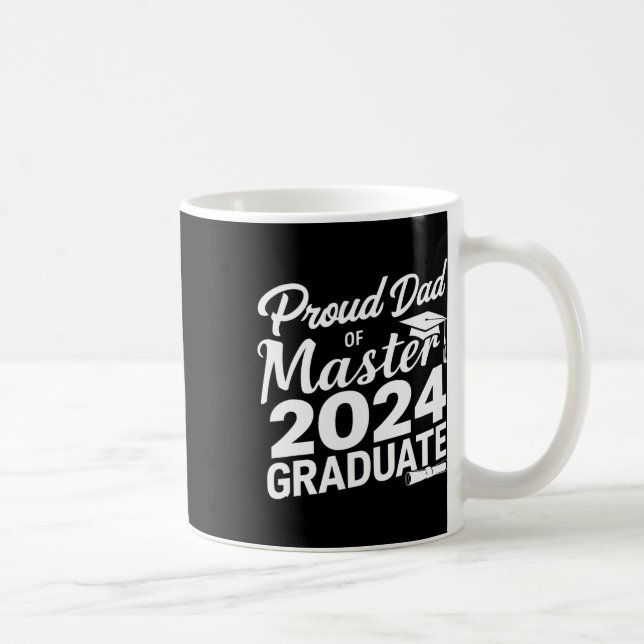 Dad Of Master 2024 Graduate  Coffee Mug (Right)