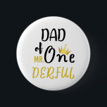 Dad of MR Onederful Funny 1st Birthday T-Shirt 6 Cm Round Badge<br><div class="desc">Dad of MR Onederful Wonderful Funny 1st Birthday T-Shirt Men Daddy of Mr Onederful First One-Derful Matching T-Shirt mr onederful, birthday, 1st birthday, one derful, 1st birthday party baby, 1st b day, newborn, dad wonderful, mr onederful 1st birthday, dad of mr onederful, matching, family matching for birthday, 1 year old,...</div>