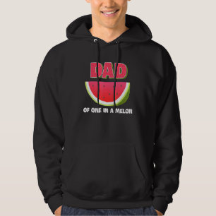 Dad Of One In A Melon Family Matching Watermelon Hoodie