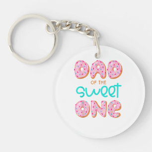 Dad of Sweet One First Birthday Matching Family Do Key Ring