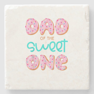 Dad of Sweet One First Birthday Matching Family Do Stone Coaster