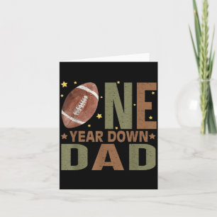 Dad Of The 1 Year Old Football Birthday Boy Party Card