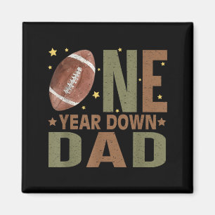 Dad Of The 1 Year Old Football Birthday Boy Party Magnet