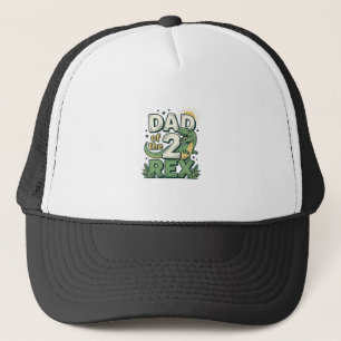 Dad of the 2 Rex Dinosaur Father Shirt Design_1 Trucker Hat