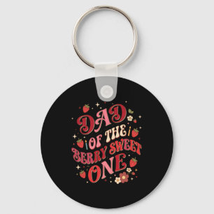 Dad Of The Berry Sweet One First Birthday Key Ring