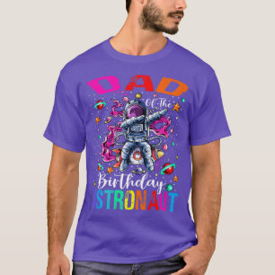 Dad Of The Birthday Astronaut Boy Space Theme Kids T-Shirt