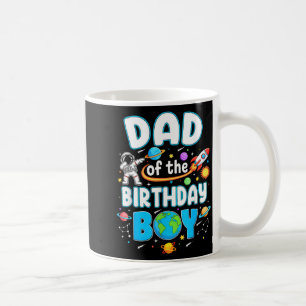 Dad Of The Birthday Boy Astronaut Family Space Coffee Mug