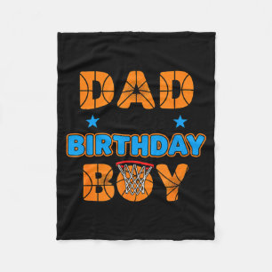 Dad of the birthday boy basketball birthday party fleece blanket