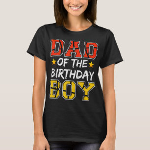 Dad Of The Birthday Boy Basketball Father Daddy Fu T-Shirt