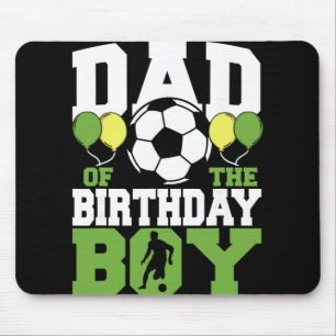 Dad Of The Birthday Boy Family Matching Soccer Bir Mouse Pad