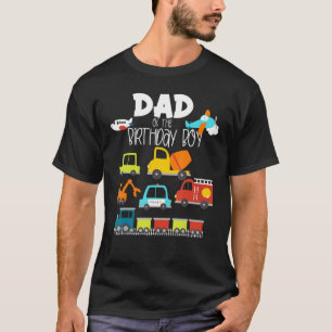 Dad Of The Birthday Boy Family Matching Train Car T-Shirt