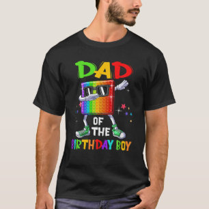 Dad Of The Birthday Boy Fidget Toy Pop It Birthday T-Shirt