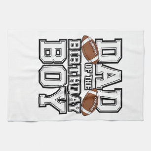 Dad of the Birthday Boy Football Lover Family birt Tea Towel