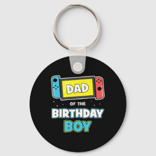 Dad Of The Birthday Boy Funny Birthday Video Game Key Ring