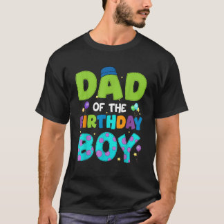 Dad Of The Birthday Boy Funny Monster Family Party T-Shirt