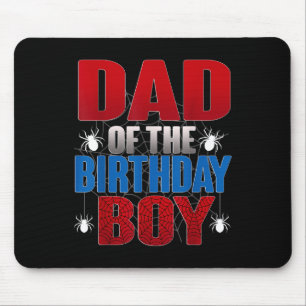 Dad Of The Birthday Boy Funny Spider Bday Family M Mouse Pad
