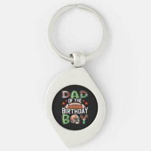 Dad of The Birthday Boy Game Day Football Key Ring