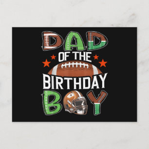 Dad of The Birthday Boy Game Day Football Postcard