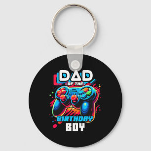 Dad Of The Birthday Boy Matching Video Game Birthd Key Ring