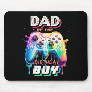Dad Of The Birthday Boy Matching Video Game Birthd Mouse Pad