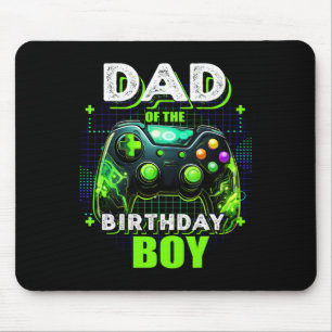 Dad Of The Birthday Boy Matching Video Game Birthd Mouse Pad