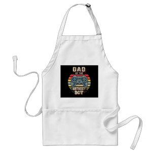 Dad of the Birthday Boy Matching Video Gamer Birth Standard Apron