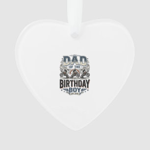 Dad of the Birthday Boy Motocross Vintage Shirt_1 Ornament