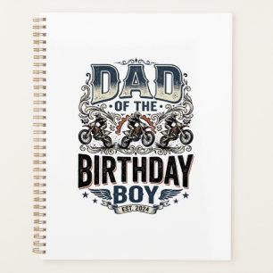 Dad of the Birthday Boy Motocross Vintage Shirt_1 Planner