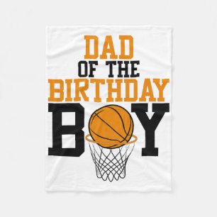 Dad Of The Birthday Boy Sketll Family Birthday Fleece Blanket