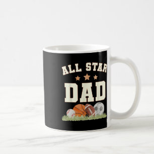 Dad Of The Birthday Boy Sketll Footll Soccer Sport Coffee Mug