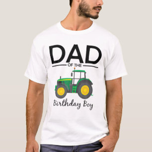 Dad Of The Birthday Boy Tractor Farm Party Family T-Shirt