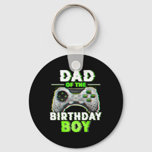 Dad Of The Birthday Boy Video Gamer Matching Famil Key Ring