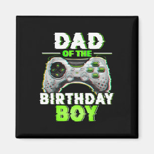 Dad Of The Birthday Boy Video Gamer Matching Famil Magnet