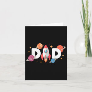 Dad Of The Birthday Boys Space Astronaut 1st Birth Card