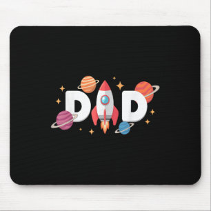 Dad Of The Birthday Boys Space Astronaut 1st Birth Mouse Pad
