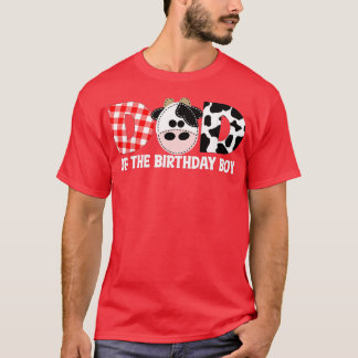 Dad of The Birthday For Boy Cow Farm 1st Birthday  T-Shirt