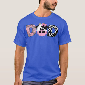 Dad of The Birthday For Girl Cow Farm Birthday Cow T-Shirt