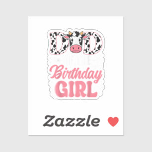 Dad Of The Birthday Girl Cow Father Daddy