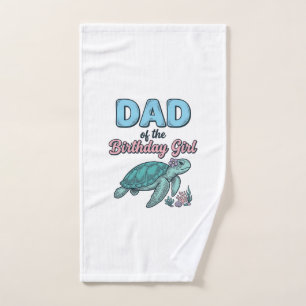 Dad of the Birthday Girl Sea Turtle Vintage Shirt  Hand Towel