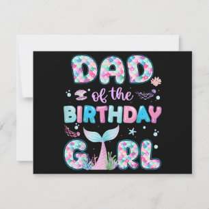 Dad Of The Birthday Mermaid Girl Family Matching P Save The Date