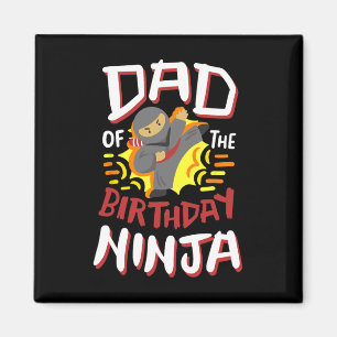 Dad Of The Birthday Ninja Karate Kids Bday Party F Magnet