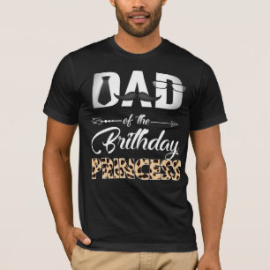 Dad Of The Birthday Princess Father Gifts Leopard  T-Shirt