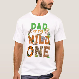 Dad Of The Birthday Wild One Safari Birthday Boy F T-Shirt