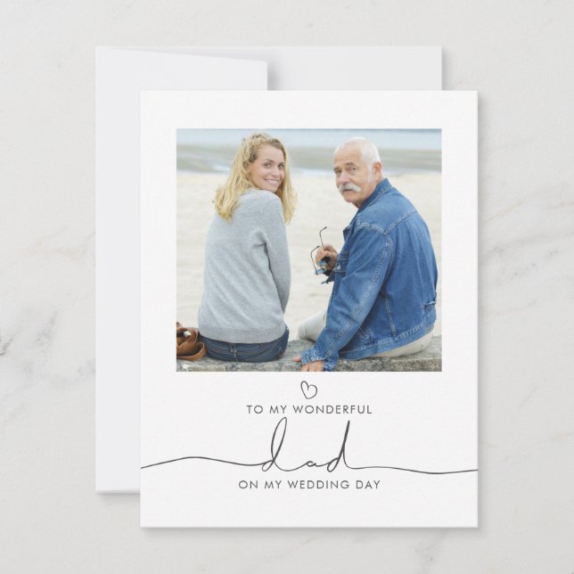 Dad of the Bride Wedding Morning Message Photo (Front)