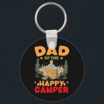Dad Of The Happy Camper First Birthday Camping Fam Key Ring<br><div class="desc">Dad Of The Happy Camper First Birthday Camping Family</div>