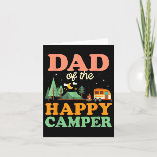 Dad Of The Happy Camper Shirt Men 1st Bday Camping Card