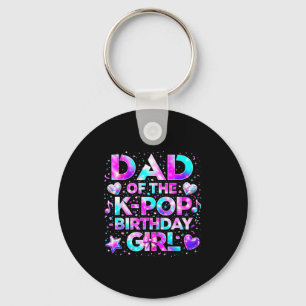 Dad of the k-pop birthday girls korean music key ring