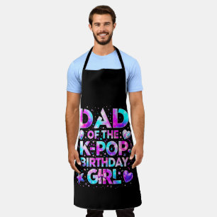 Dad Of The K-Pop Birthday Korean Music Apron