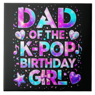 Dad Of The K-Pop Birthday Korean Music Ceramic Tile