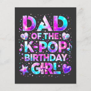Dad Of The K-Pop Birthday Korean Music Flyer